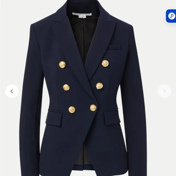 Veronica Beard Midnight Blue Blazer with Gold Buttons - Picture 1 of 2